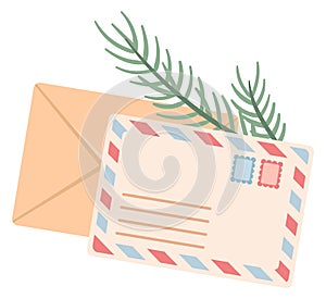 Cute vintage paper envelopes. Air mail letter