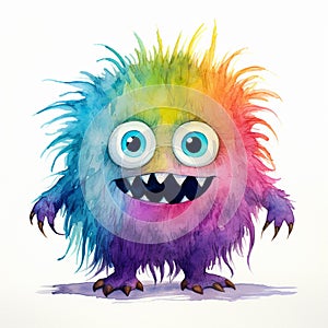 Cute Watercolor Baby Monster