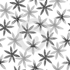 Cute watercolor floral seamless pattern. Back and
