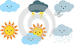 Cute Weather Cartoon Clipart