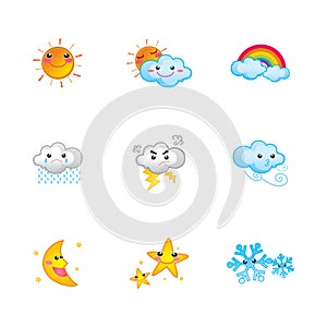 Cute weather icons