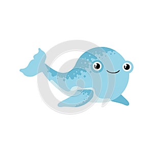 cute whale - vector illustration
