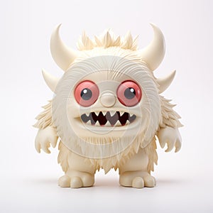 Cute White Monster Vinyl Toy With Distinctive Todd Schorr Style Design