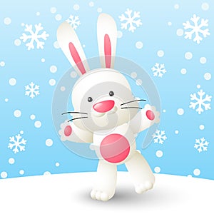 Cute white rabbit