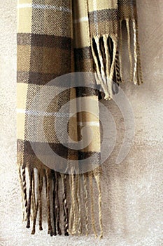 Cute winter scarf with fringe
