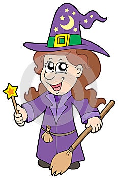 Cute wizard girl