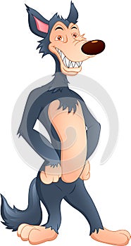 Cute wolf cartoon