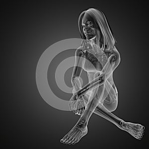 Cute woman radiography