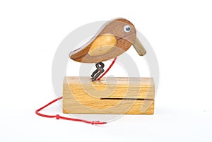 Cute wooden bird door knocker