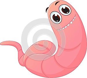Cute worm cartoon
