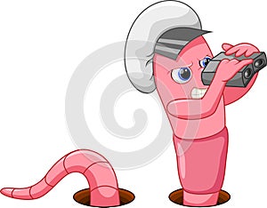 Cute worm cartoon