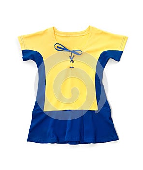 Cute yellow blue children dress