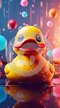 A cute yellow ducky generative AI
