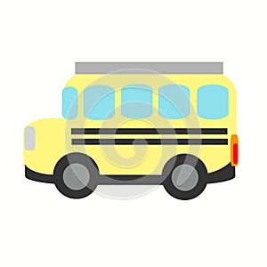 Cute yellow school bus