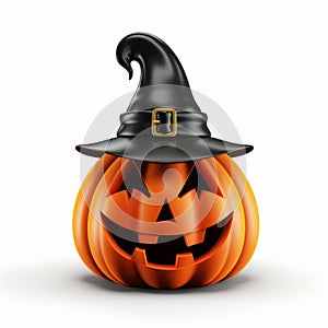 Cute Yom Kippur Jackolantern With Vampire Hat - 3d Render