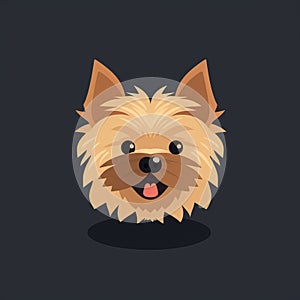 Minimalist Yorkshire Terrier Emoji - Playful And Dark Vector Illustration photo
