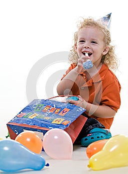 Cute young blond toddler jewish boy