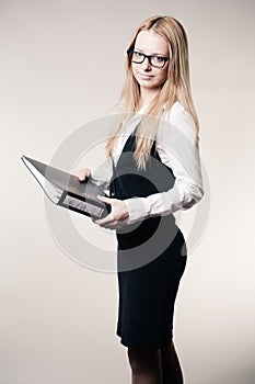 Cute young business lady