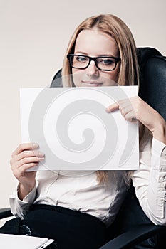 Cute young business lady