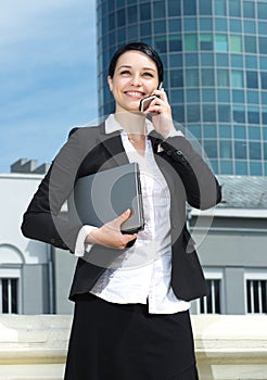 Cute young business lady