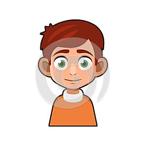 Cute Young Man Avatar Character. Cartoon Style Userpic Icon. Vector