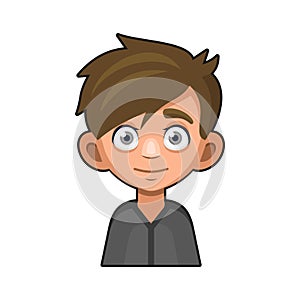 Cute Young Man Avatar Character. Cartoon Style Userpic Icon. Vector