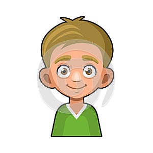 Cute Young Man Avatar Character. Cartoon Style Userpic Icon. Vector