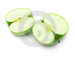 Cuted green apple