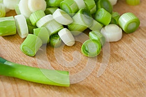 Cuted green onions