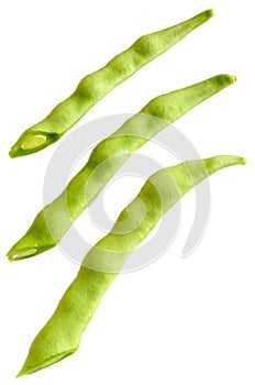 Cuted young bean pods