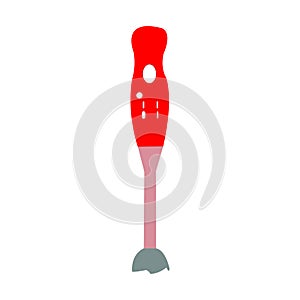 A Cutely Drawn Red Pink And Grey Hand Blender