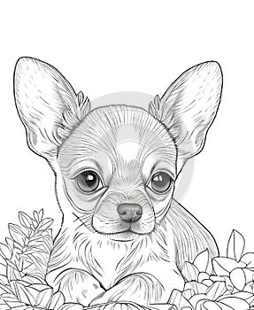 The Cutest Dog with big eyes Coloring Pages for dog lovers