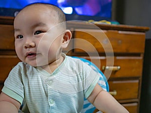 Cutie and handsome asian boy baby or infant