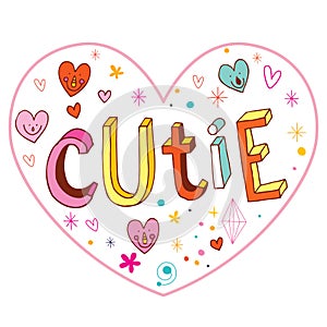 Cutie heart shaped love design photo