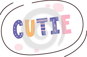 Cutie Lettering Sticker