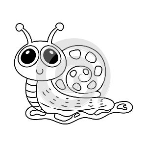 Cuties Snail Cartoon Colorless