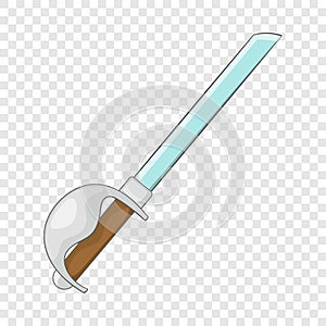 Cutlass sword icon, cartoon style