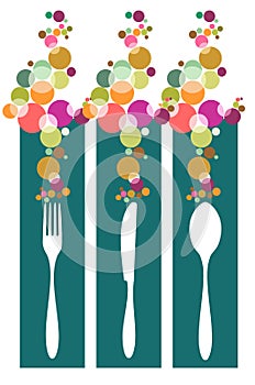 Cutlery contemporary pattern illustration