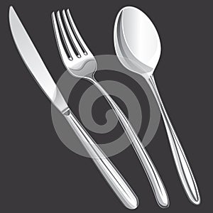 Cutlery fork, spoon, knife