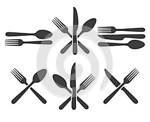 Cutlery icon set