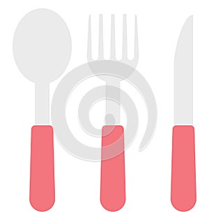 Cutlery Isolated Vector Icon editable