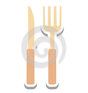 Cutlery Isolated Vector Icon editable