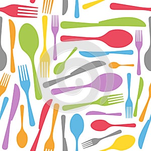 Cutlery Seamless Pattern photo