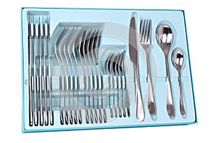 Cutlery set with Fork, Knife and two Spoons