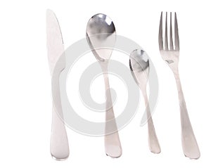 Cutlery set with Fork, Knife and two Spoons