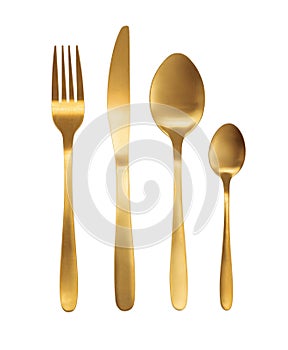 Cutlery set isolated