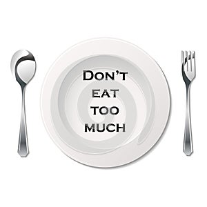 Cutlery with slogan