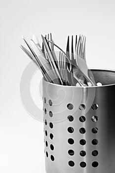 Cutlery in a Stand
