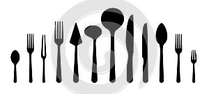 Cutlery tableware icons photo