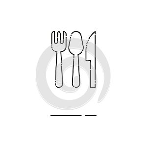 Cutlery thin line icon. Mbe minimalism style